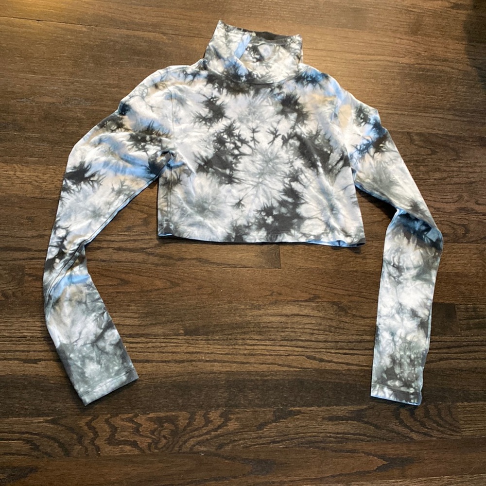 Pink Chloe x Halle Collab Collaboration Tie Dye Crop Top Turtleneck L Large